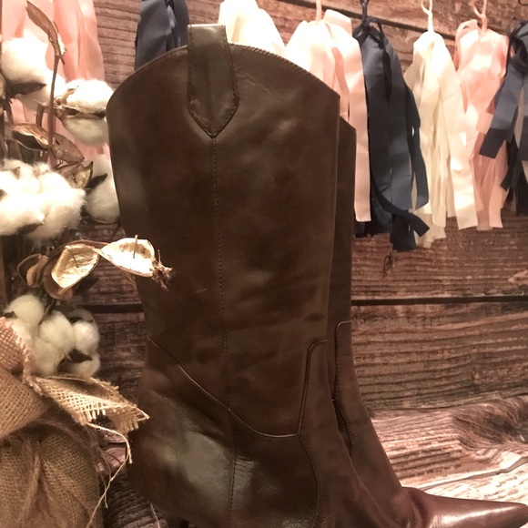 Steve Madden Confess Boot/Bootie cowgirl Casual Workwear Brown Pointed Toe - Picture 6 of 8